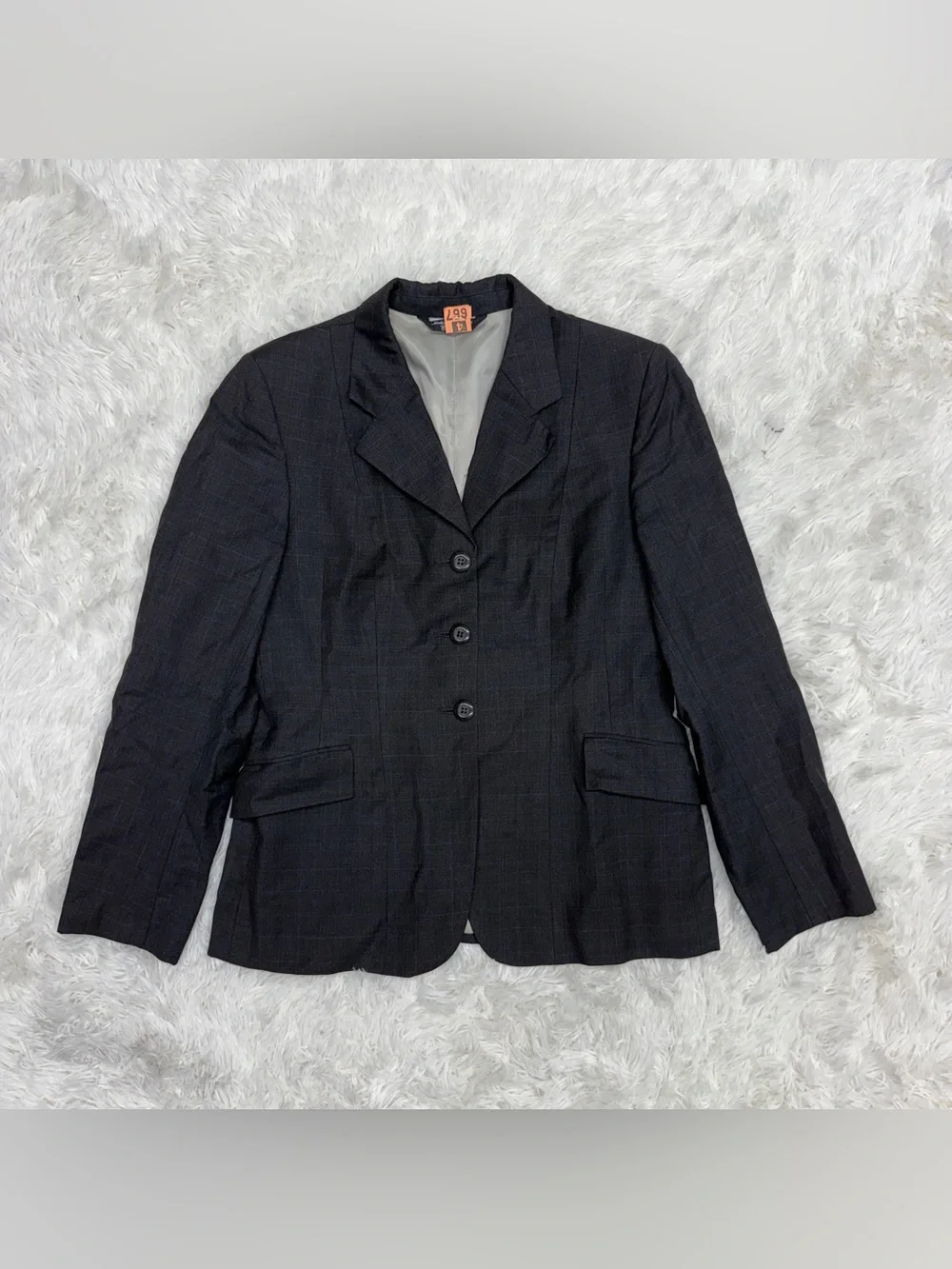 Women’s Size 14S Grey Grand Prix Horseback Riding Show Coat. Good Condition.